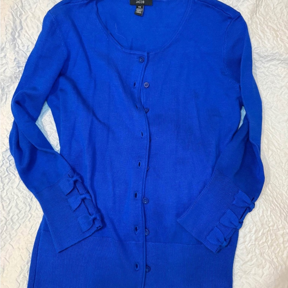 Jacob Women's Vibrant Blue Cardigan - Picture 4 of 4